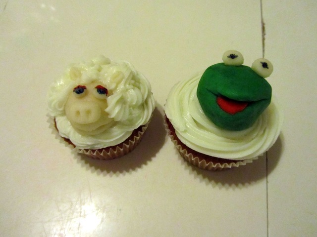 Muppetshow- og bursdagscupcakes