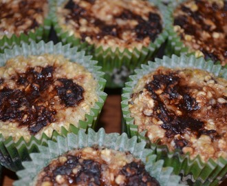 Sunne muffins med banan og sjokolade