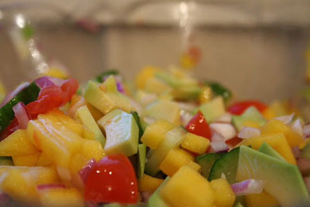 Laks med mangosalsa