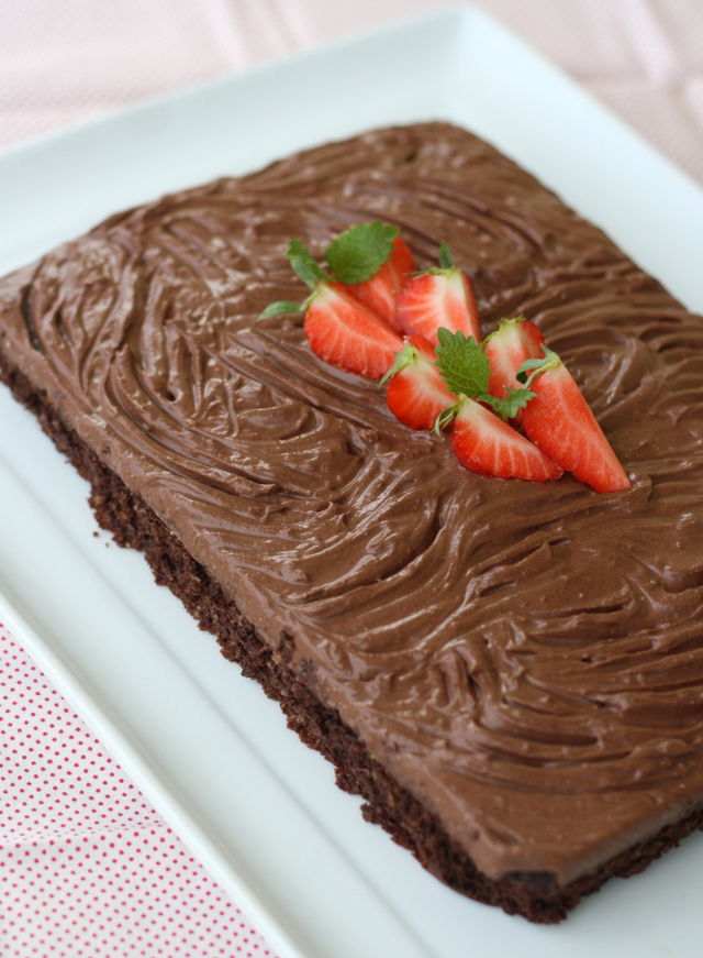 Sukkerfri sjokoladekake med sjokoladeglasur
