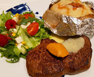 COCA-COLA marinert BIFF med bakt potet, salat og bearnaise ♫♫♥