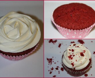 Red Velvet Cupcakes med kremostfrosting