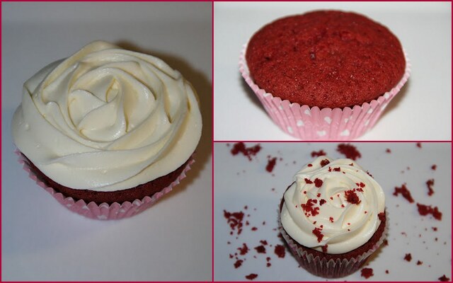 Red Velvet Cupcakes med kremostfrosting