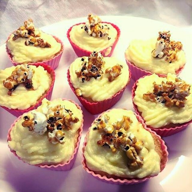 Cupcakes m/aquavit og karamell popcorn