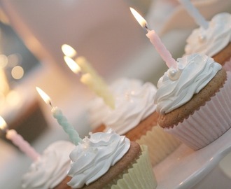 Chocolate & Vanilla & Almond paste Filled Cupcakes ♥