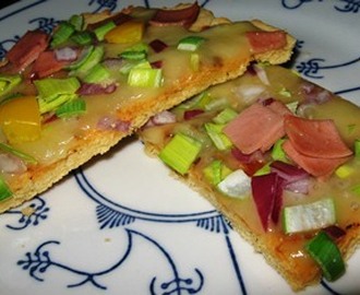 Pizza med lys pizzabunn