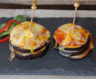 Tapas; Auberginetårn med sjampinjong