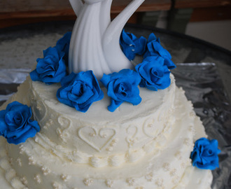 Buttercream winter wedding cake.
