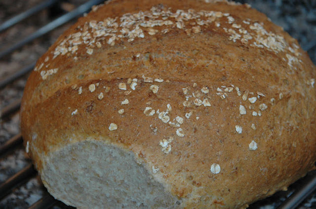 Nydelig havrebrød med raspet eple og yoghurt