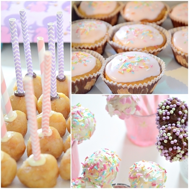 Bursdagsforberedelser og muffins cakepops