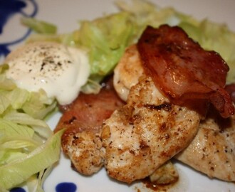 Kylling med bacon og hvitvin