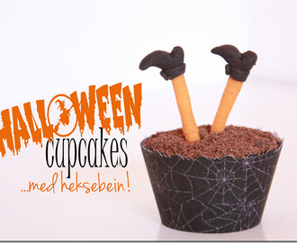 {Halloween} Cupcakes med heksebein!