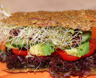 Raw sandwich – Løk & gulrotbrød med pestokrem