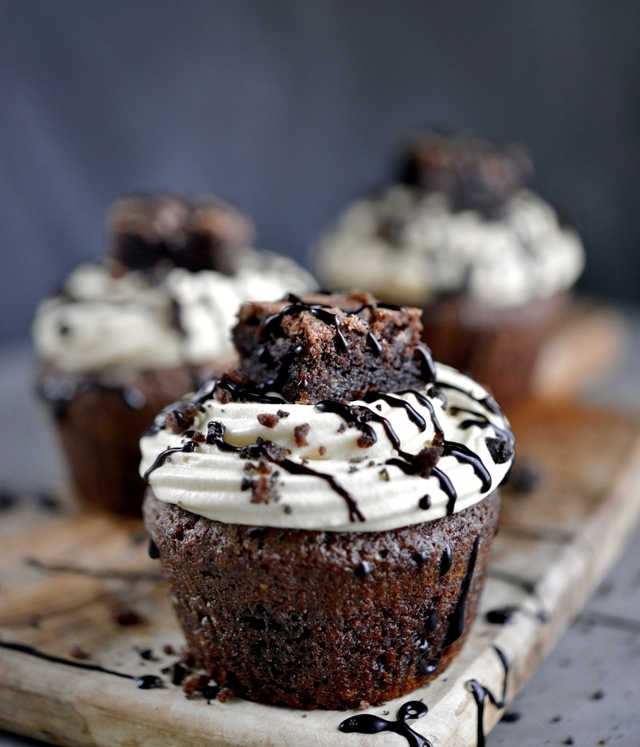 Verdens beste Brownie-cupcakes
