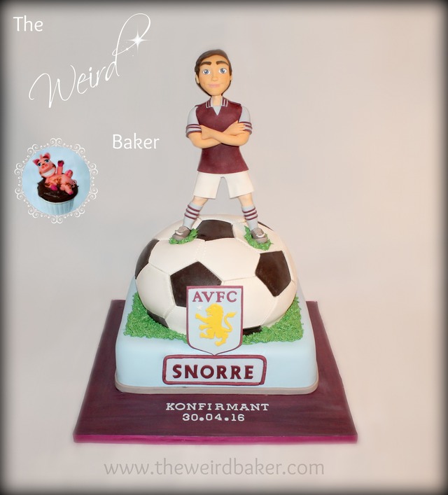 Konfirmasjonskake til Snorre / Aston Villa cake