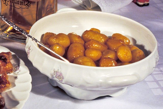 Brunede, karamelliserte poteter