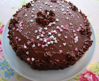 Gammeldags sjokoladekake med vaniljekrem