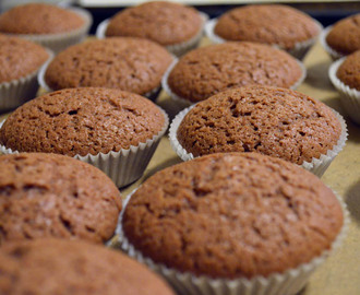Sjokolade cupcakes på 20 minutter