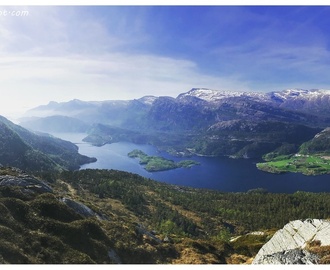 Middagsnipa (531 moh) og Ytre Strandastølen (450 moh)