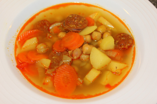 Kikertsuppe med chorizo!