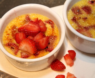 Crème Brûlée med jordbær