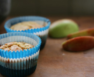 Glutenfri muffins med høstens smak av søtpotet og friske epler