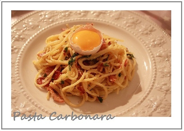 Pasta Carbonara, middag 11.11.2011