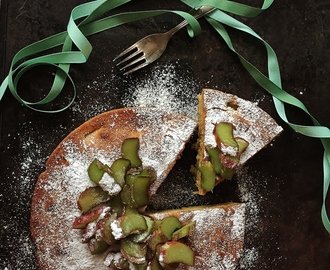 Rhubarb Skillet Cake