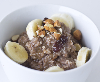 Bokhvetegrøt med banan