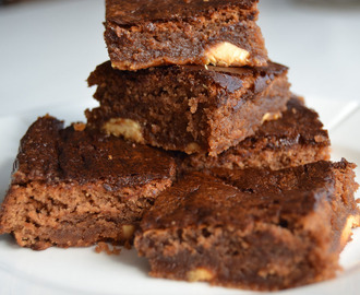 Glutenfri Brownies med kvit sjokolade