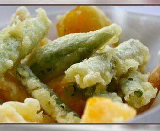 Tempura friterte grønnsaker