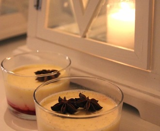 Julepannacotta med bringebær