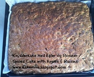 Krydderkake med Epler og Rosiner / Spiced Cake with Apples & Raisins