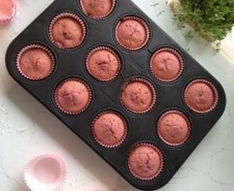 Jordbær cupcakes