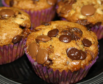 Trippel sjokolade muffins