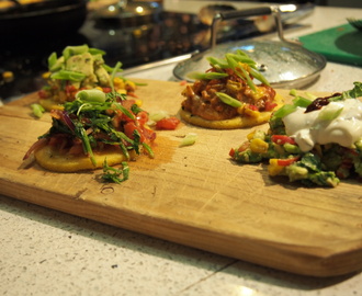 Fra Jamie Oliver-matkurs: Salsa av ristet mais + spinat- og fetafyll til taco