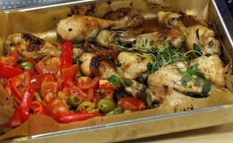 Kylling i ovn med rotgrønnsaker