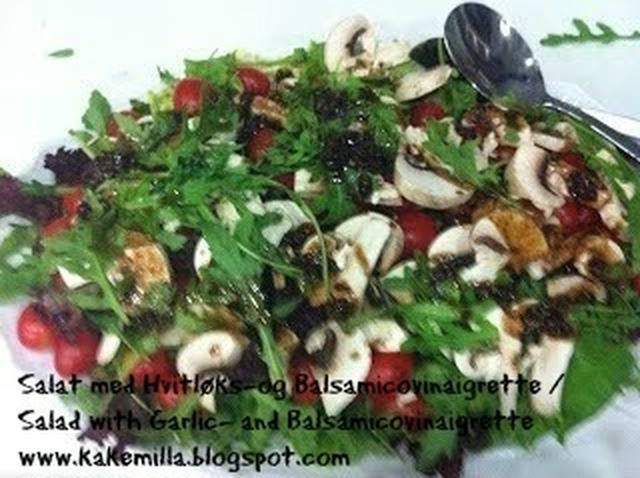 Fargerik Salat med Hvitløks- og Balsamicovinaigrette / Colourful Salad with Garlic- and Balsamicovinaigrette