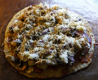 Pizza crust of baking mix