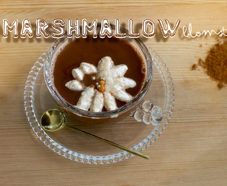 Marshmallowblomst i kakaoen – superfint!