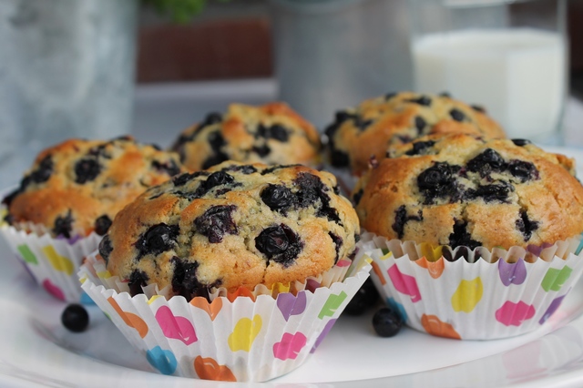 Saftige blåbærmuffins på 30 minutter