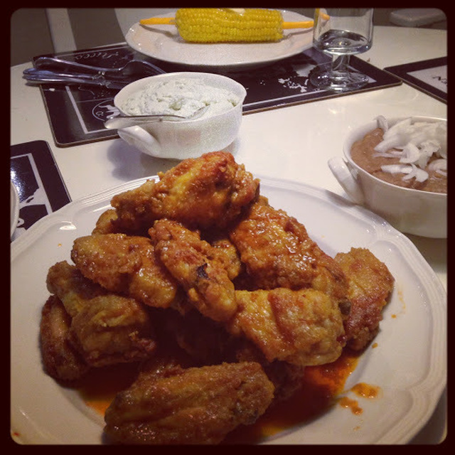 Buffalo chicken wings med bluecheesedip