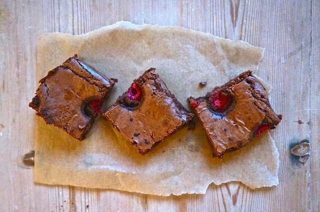 Eat Like a Girl's boozy raspberry (and perfect?) brownies