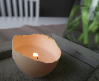 DIY lys i eggeskall