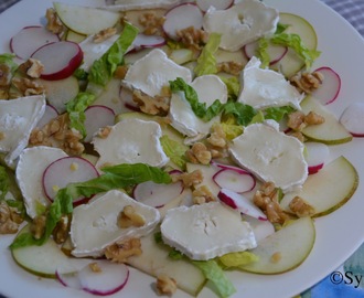 Pære og chevre salat
