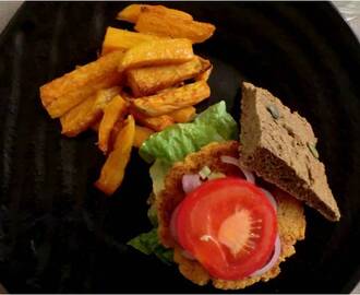 Meatless monday: Kikertburger med søtpotetparmesanfries
