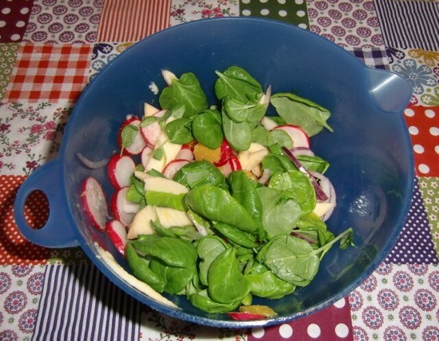 Salat med røkelaks og reddik