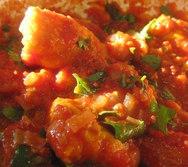Indisk fiskegryte med tomat