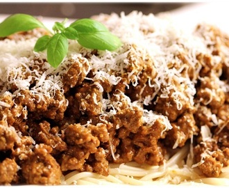 Karbonadedeig og spaghetti