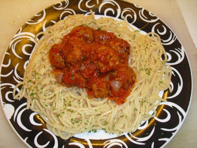 Spaghetti med Italienske kjøttboller